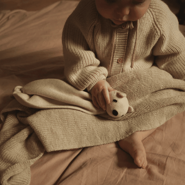 Baby blanket Herbie Ecru