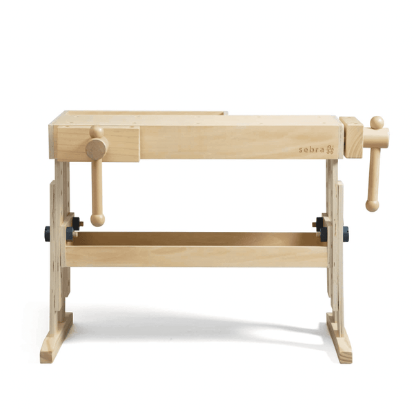Wooden play workbench