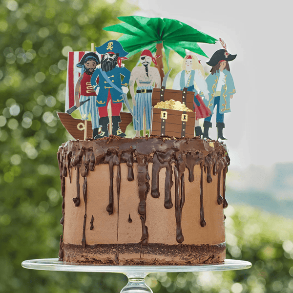Pirate &amp; Palm Tree Cake Topper