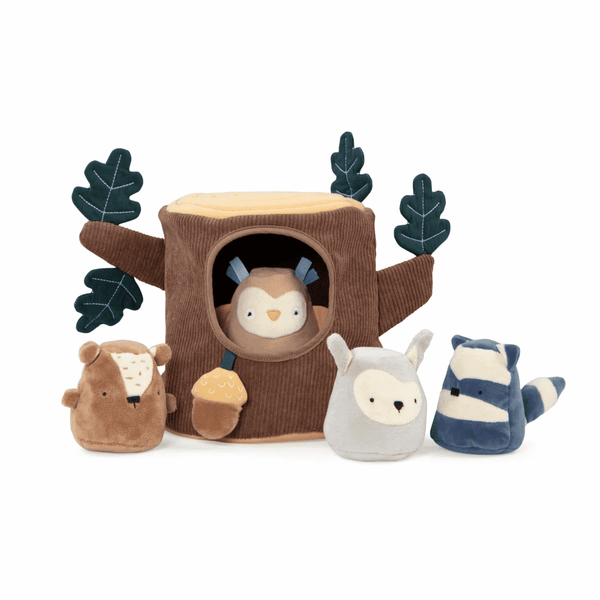 Activity toy hide and seek tree stump 