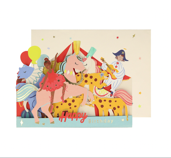 Meri Meri Zirkus Geburtstagskarte | Geschenkkarte | Beluga Kids