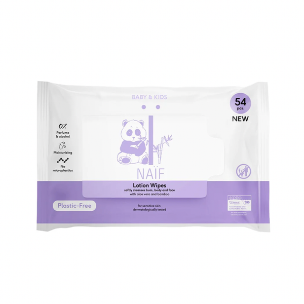 Plastic-free wet wipes with lotion