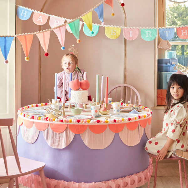 Fabric garland "Happy Birthday"