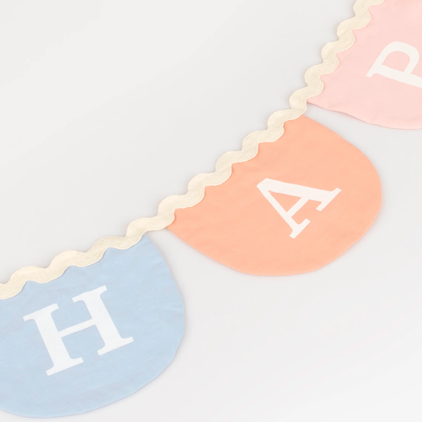 Fabric garland "Happy Birthday"