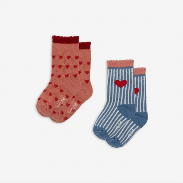 Lot de 2 paires de chaussettes Jacquard Heart Mix