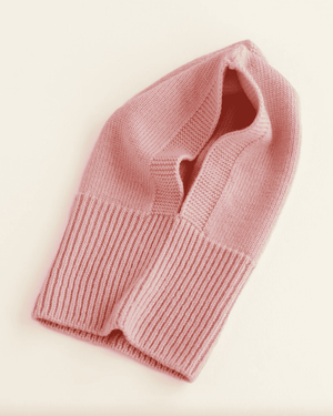 Hvid Balaclava Bubblegum mit Rippstrick am Hals, wärmt ohne Schal