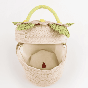 Meri Meri Blumentopf Korb mit geschlossenem Deckel und Raffia-Blüten