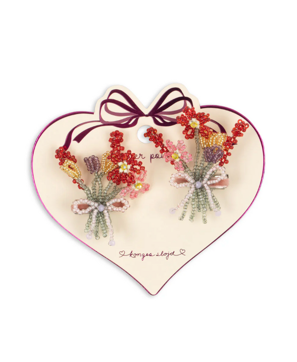 2-Pack Pearly Flower hair clips