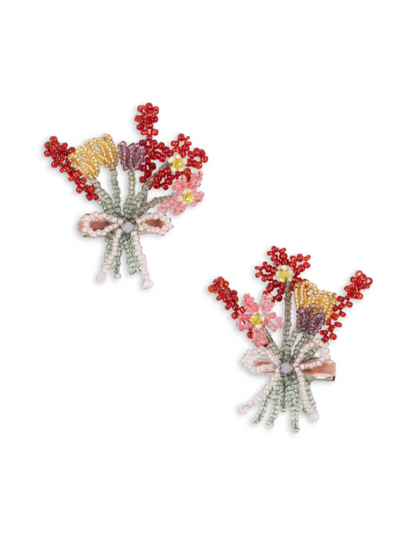 2-Pack Pearly Flower hair clips
