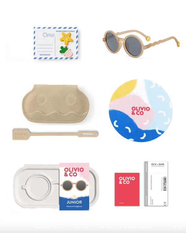 Junior Round Sunglasses Sand Beige