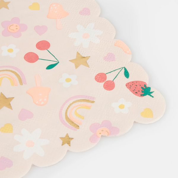 Happy Face Icons Napkins (16x)