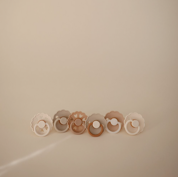 6-Pack Latex Pacifier Cinnamon Charm