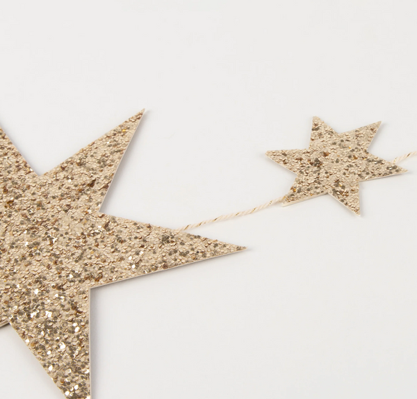 Sparkling Star Garland Gold