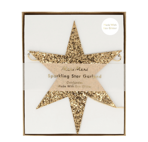 Sparkling Star Garland Gold