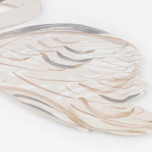Swan party plates (8x)