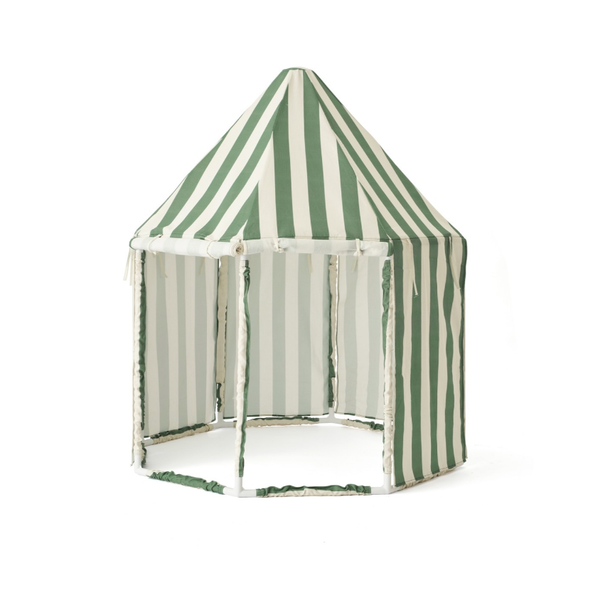 Pavilion tent, striped green