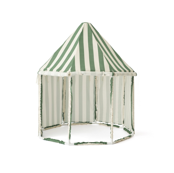 Pavilion tent, striped green