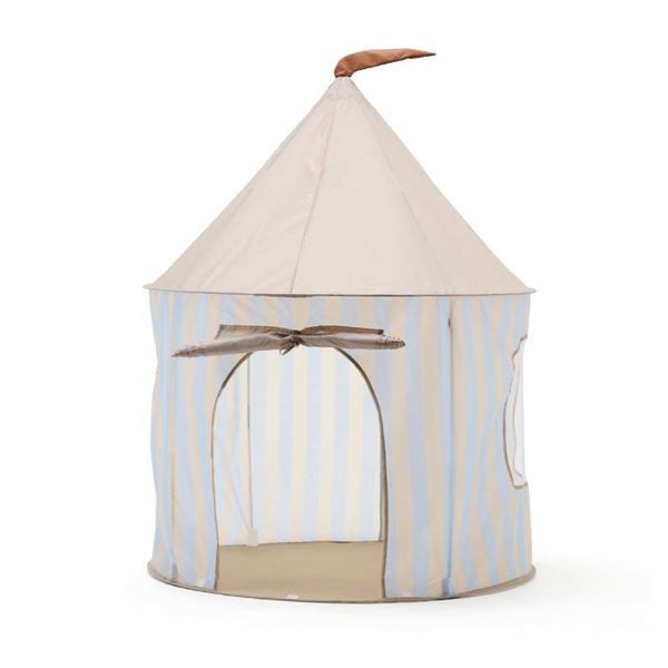 Play tent stripes light blue