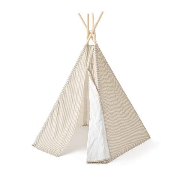 Tipi tent stripes beige