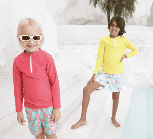 Kindisch UV Shirt Gelb – Detailansicht UV-Schutzstoff