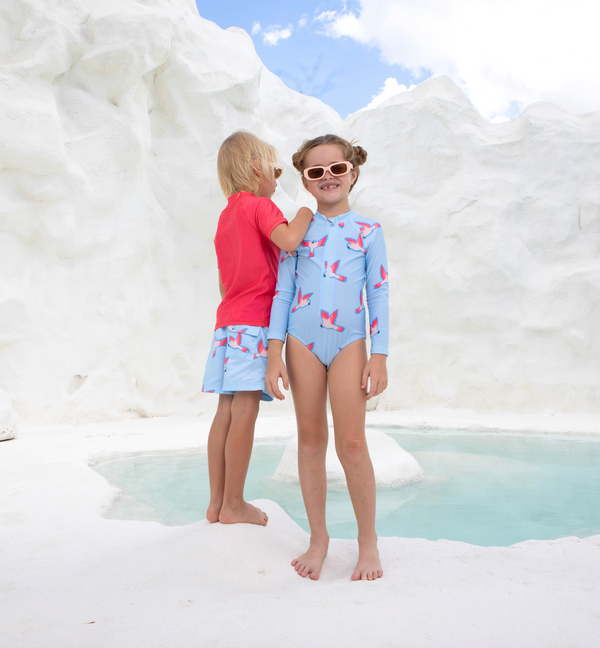 Long-sleeve swimsuit Parrot