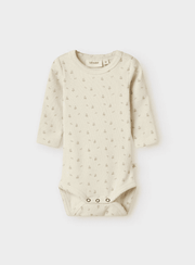 Long-sleeve Bodysuit Turtledove Flower