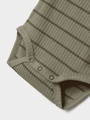 Langarm-Body Overland Trek von Lil'Atelier für Babys – Stoffdetail