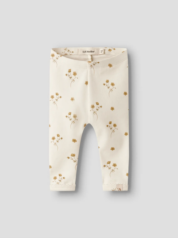 Leggings Coconut Milk / Flower Yellow
