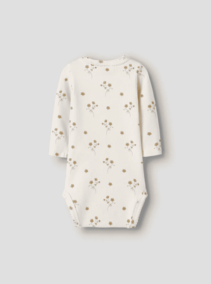 Lil'Atelier Langarm-Body Coconut Milk Flower Yellow – Rückansicht