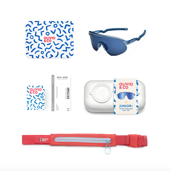 Junior Half-Rim Sport Sunglasses Azure Blue