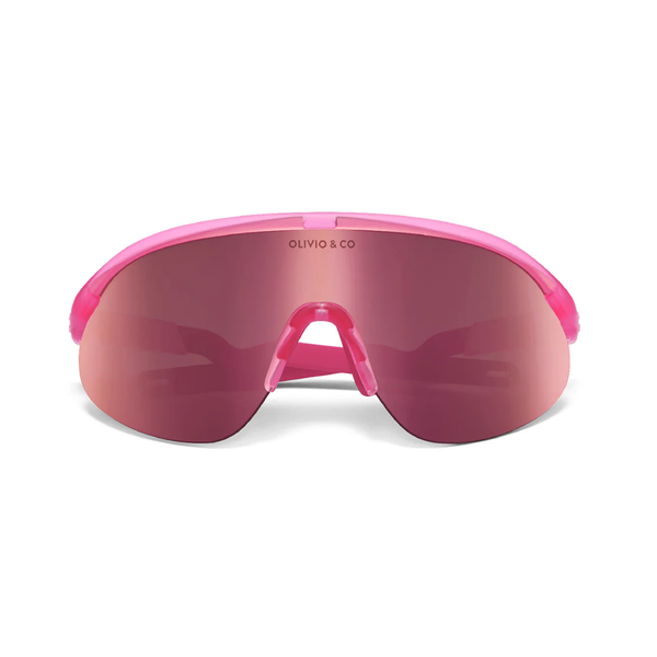 Junior Half-Rim Sport Sunglasses Flamingo Pink