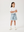 Wide Jeans Shorts Light Blue Bleached Denim