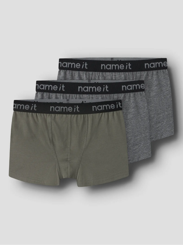 3-Pack Boxer Briefs Tea Leaf / Dark Grey Melange