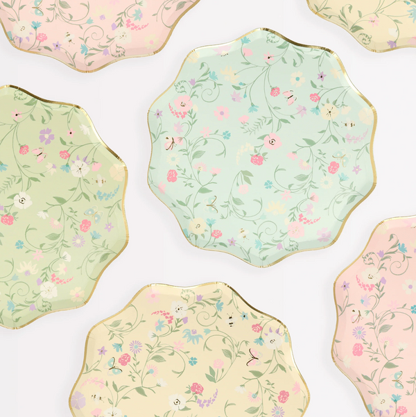 Party plates Ladurée Floral (8x)