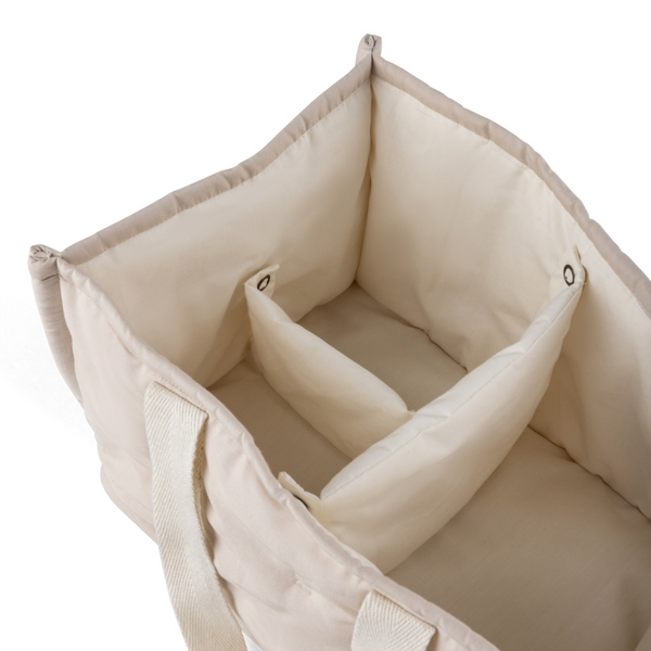 Storage basket for changing accessories Morning Beige