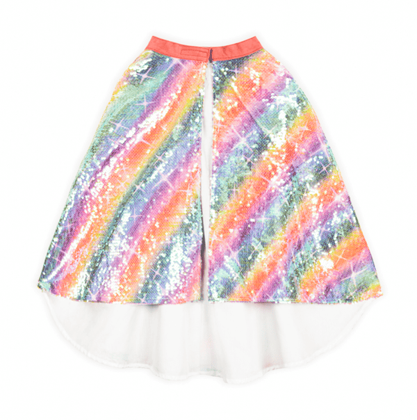 Regenbogen-Umhang mit mehrfarbigen Pailletten