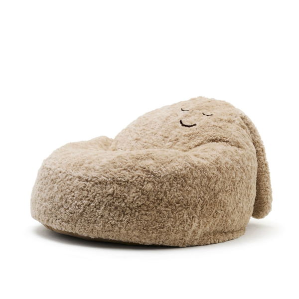 Kids Concept Sitzsack Snuggle aus weichem Fellimitat mit langen Ohren