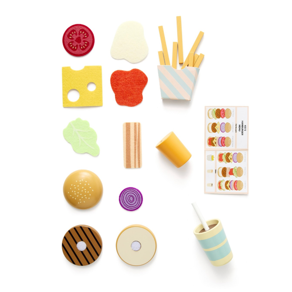 Burger-Brötchen mit Patty aus dem Kids Concept Spielset, empfohlen ab 2 Jahren