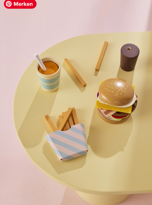 Spielset Hamburger-Menü von Kids Concept, Pommes in eigener Kartonbox