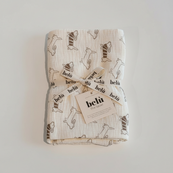 Muslin Swaddle Sausage Dog