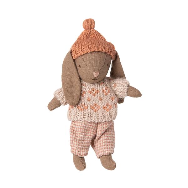 Winter Bunny Micro Brown / Pink 