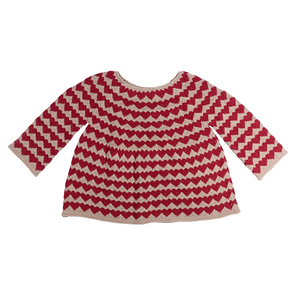 Maileg knitted sweater with hearts 