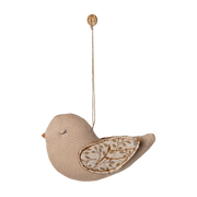 Fabric ornament bird branches blue 