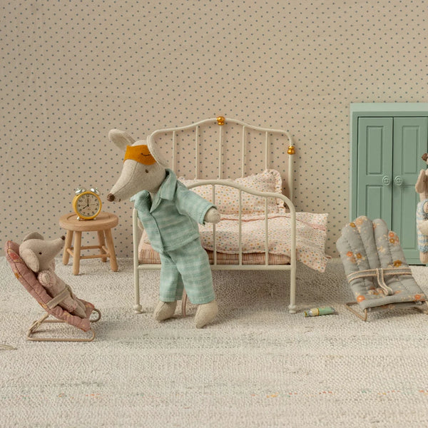 Papa Mouse pajamas, mint/sand 