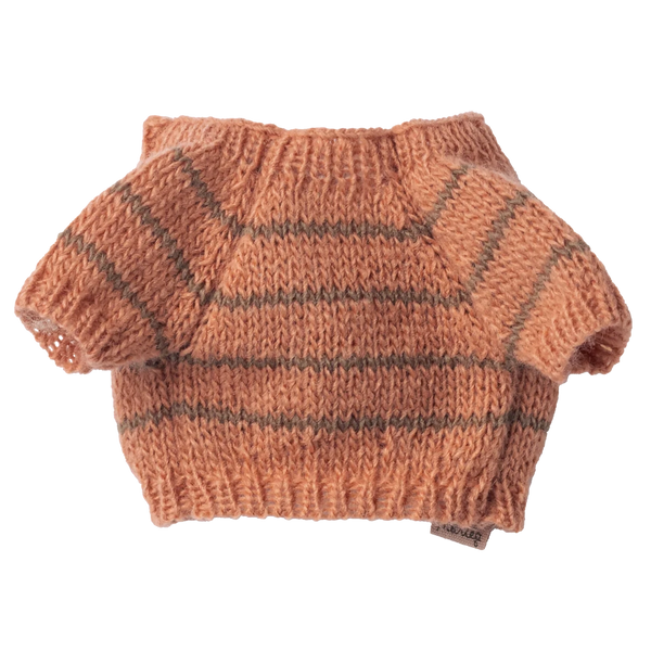 Gestrickter Pullover für Welpe Koralle