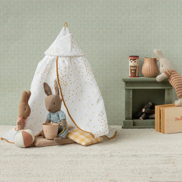 Miniature Bed Canopy Off White