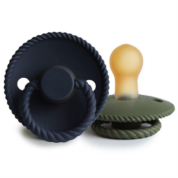 2-Pack Latex Pacifier Limited Rope Dark Navy/Olive