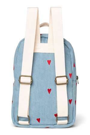 Studio Noos Mini Rucksack Denim Hearts mit verstellbaren Trägern