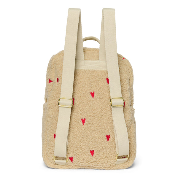 Sac à dos midi Teddy Hearts écru