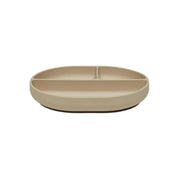 Children's plate with suction cup, beige